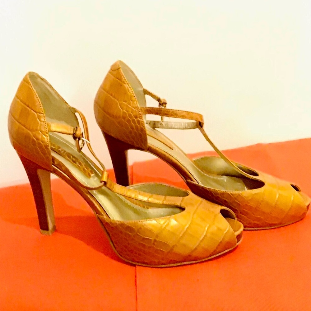 NINE WEST Genuine Leather Heels Sandals